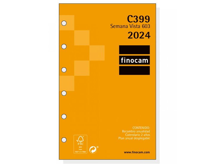 RECAMBIO AGENDA  603 AO 1 SEMANA/VISTA