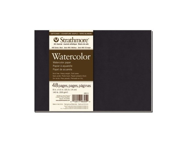 BLOC DE DIBUJO ENCOLADO ACUARELA 216X140MM 300 Gramos 48 Hojas STRATHMORE GRANO FINO TAPA DURA