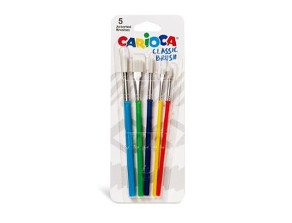 PINCEL CARIOCA CLASSIC BRUSH PACK 5 Unidades