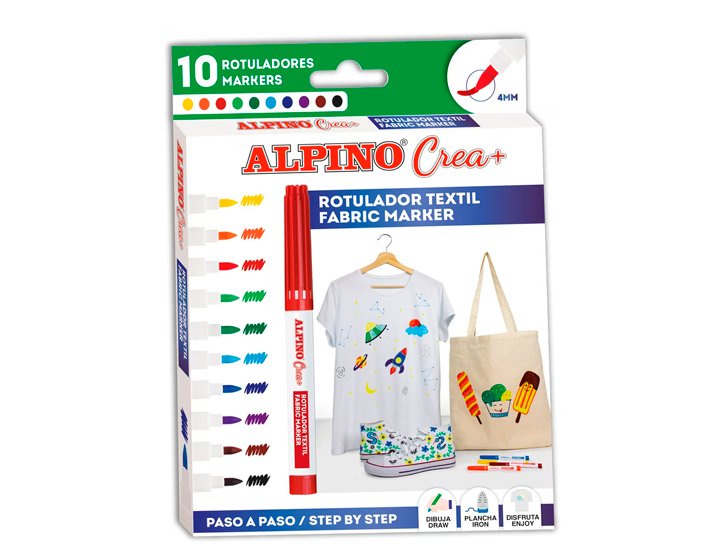 ROTULADOR ALPINO CREA + TEXTIL