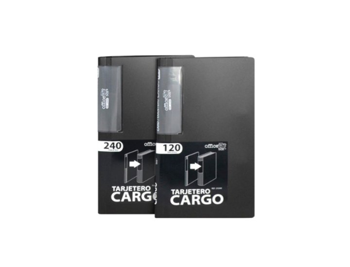 TARJETERO FLEXIBLE 240 TARJETAS OFFICE BOX NEGRO