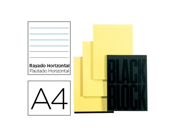 BLOC NOTAS CON TAPA DINA4 HORIZONTAL BLACK