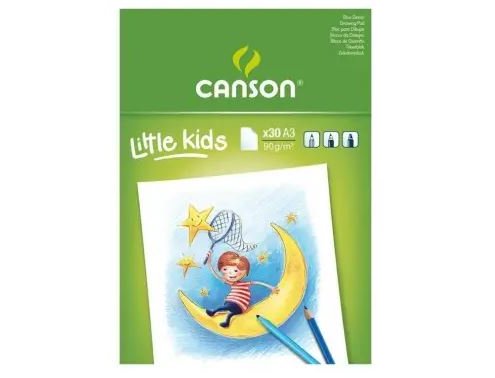 BLOC DE DIBUJO CANSON LITTLE KIDS LAPIZ and ROTULADOR 30 HOJAS DINA3