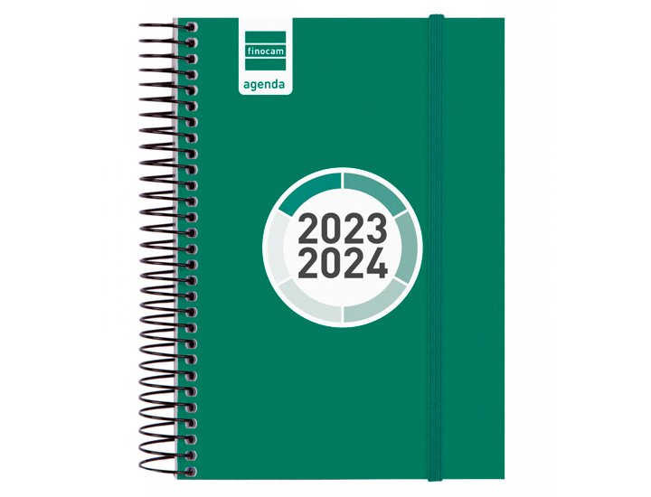 AGENDA ESCOLAR ESPIRAL 155X212 MM DIA PAGINA FINOCAM CAJA SURTIDO