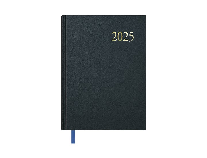 AGENDA ANUAL ENCUADERNADA 150X210 MM DIA PAGINA DOHE SEGOVIA NEGRO