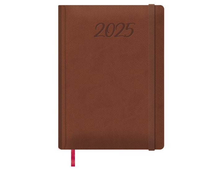 AGENDA ANUAL ENCUADERNADA 170X240 MM DIA PAGINA DOHE MANAOS MARRON