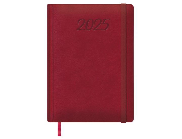 AGENDA ANUAL ENCUADERNADA 170X240 MM DIA PAGINA DOHE MANAOS BURDEOS