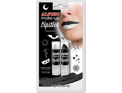 MAQUILLAJE ALPINO MAKE UP 2 PINTALABIOS BLANCO/NEGRO