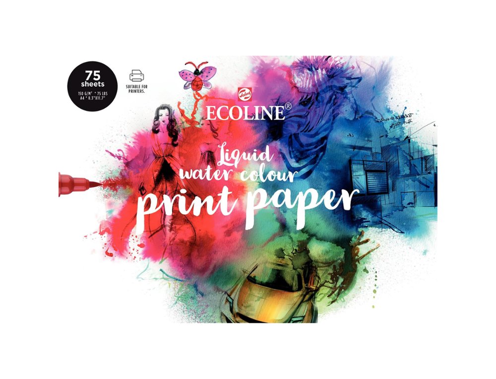 PAPEL ACUARELA ECOLINE DINA 4 150GRS GRAMOS