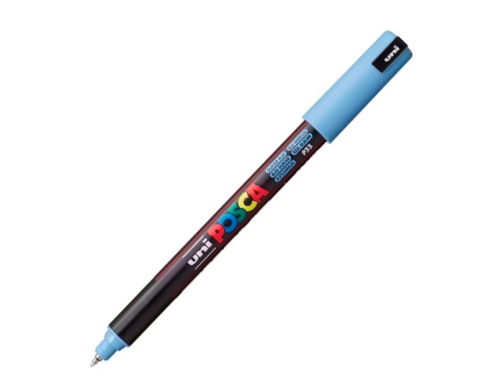 ROTULADOR UNI BALL POSCA FINO 0.7 MM AZUL GLACIAR