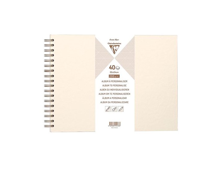 ALBUM SCRAP TAPA DURA 40 HOJAS 200GRS 27X20 METALIZADO CLAIREFONTAINE