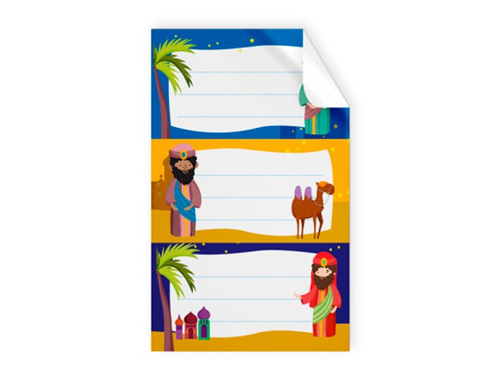 ADHESIVOS STICKERS DECORADO NAVIDAD REYES PACK 9 Unidades