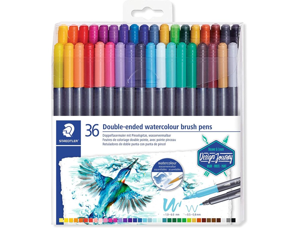 ROTULADOR STAEDTLER MARSGRAPHIC DUO BOX 36 COLORES