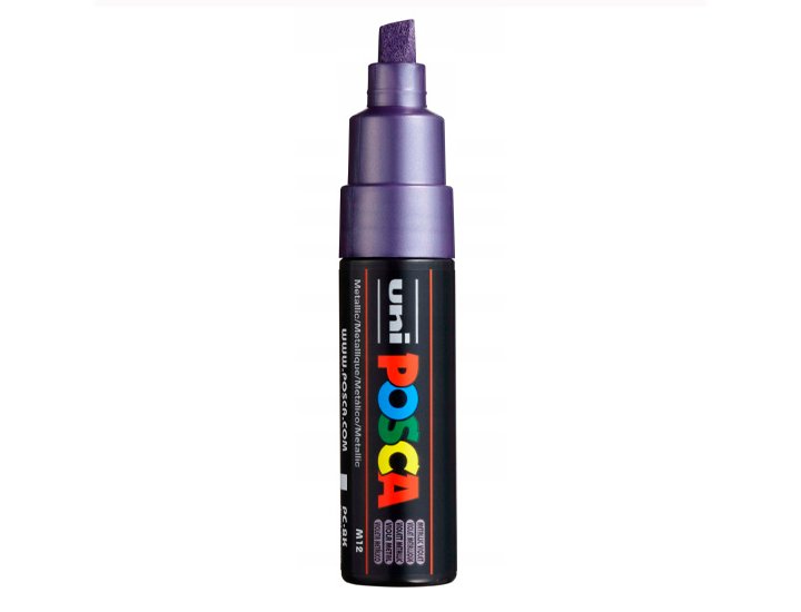 ROTULADOR UNI BALL POSCA GRUESO BISELADA 8MM VIOLETA METALICO