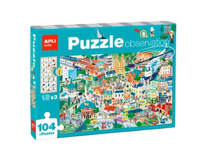 JUEGO EDUCATIVO APLI PUZLE 104 PIEZAS OBSERVACION CIUDAD