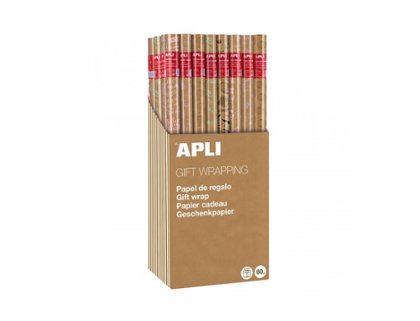PAPEL REGALO APLI ROLLO 70X200 CM KRAFT DESIGN