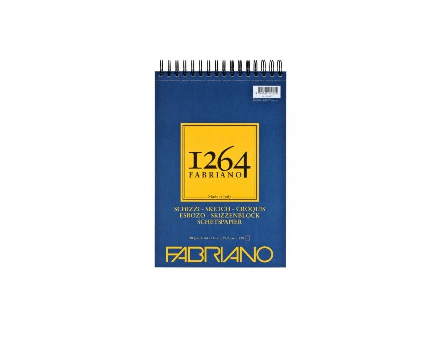 BLOC DE DIBUJO CROQUIS 120 HOJAS 90 Gramos DINA4 1264 Fabriano