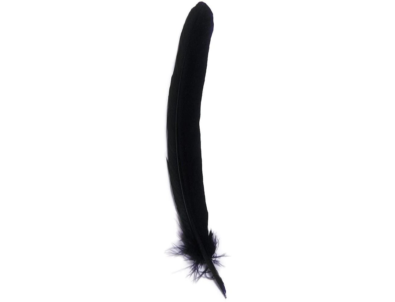 PLUMA DE OCA TALLADA 28CM AZUL