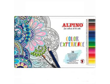 LAPIZ ALPINO CAJA METAL 36 COLORES ACUAREABLE COLOR EXPERIENCE