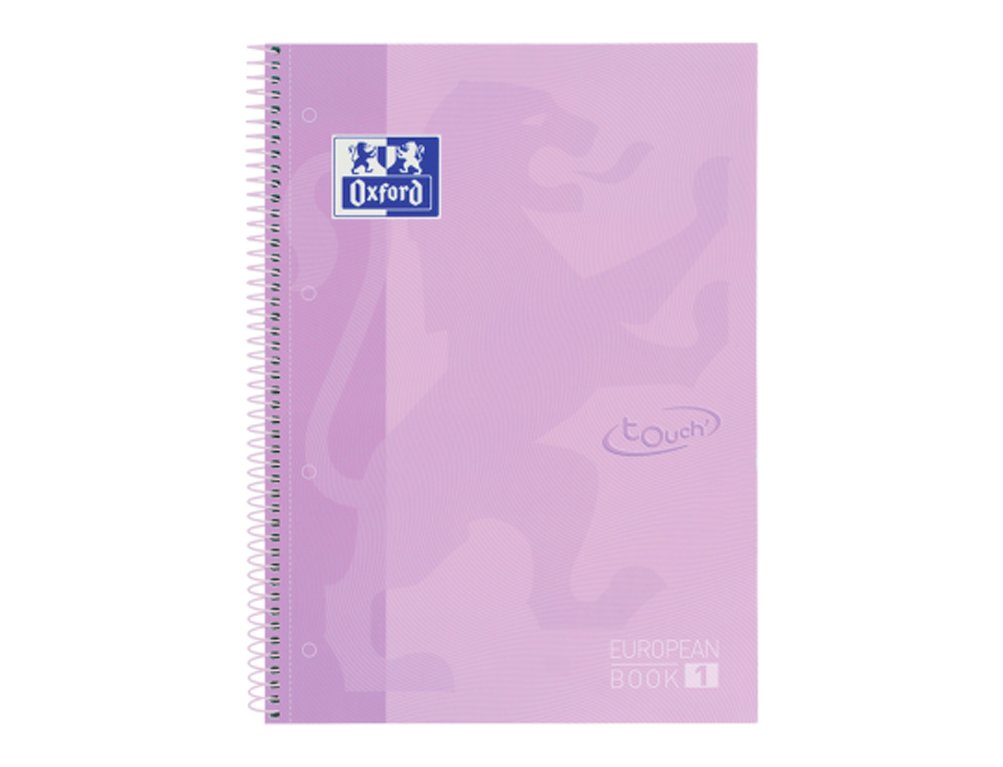 BLOC ESPIRAL OXFORD SCHOOL 80 Hojas CARTON DINA4 HORIZONTAL LILA