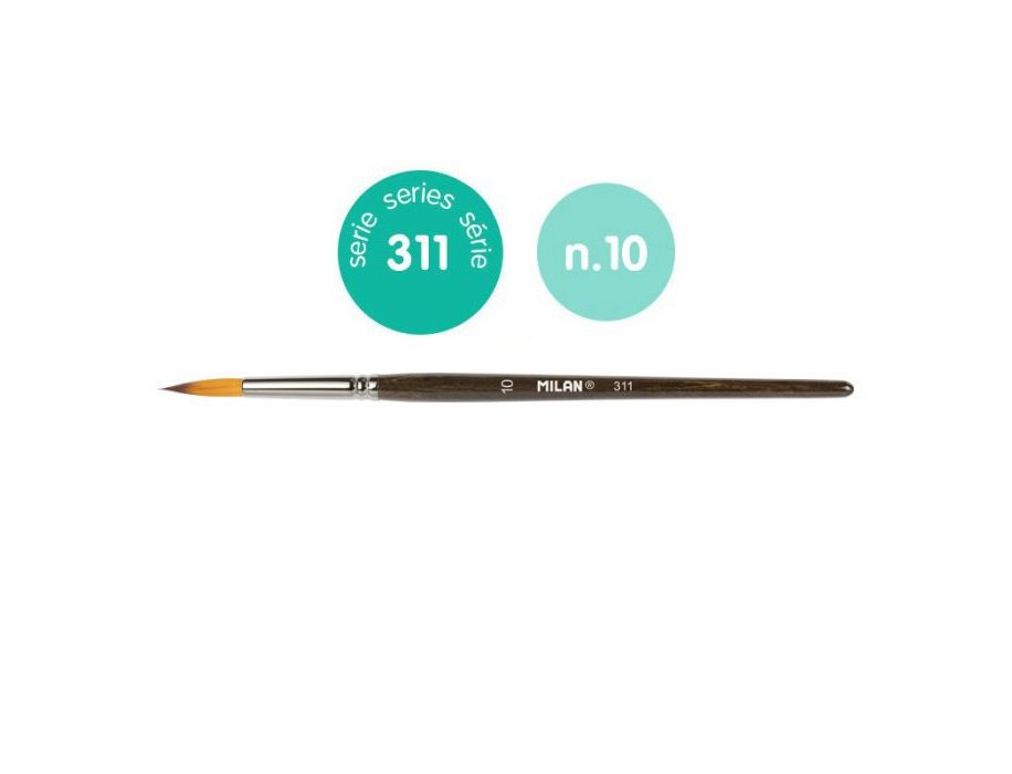 PINCEL SINTETICO REDONDO SERIE 311, 10 MILAN