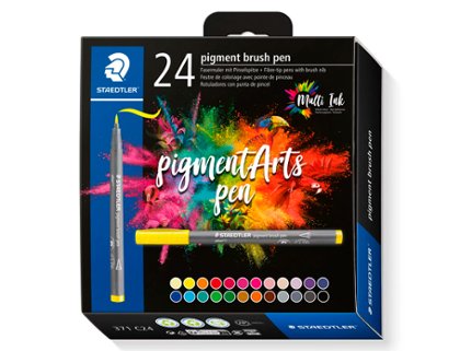 ROTULADOR STAEDTLER PIGMENT BRUSH PACK 24 COLORES