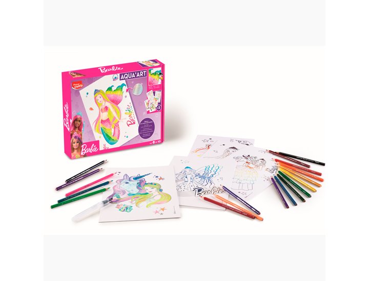 SET CREATIVO AQUA ART BARBIE MAPED CREATIVE