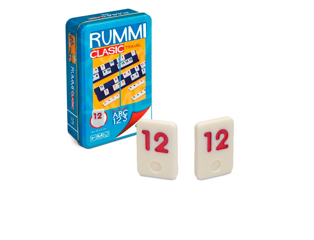 JUEGO DE MESA RUMMI 4 TRAVEL METAL BOX CAYRO