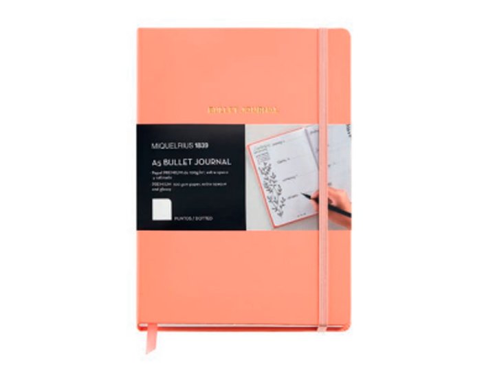 CUADERNO BULLET JOURNAL 148x210 mm 96 Hojas 100 Gramos Miquel Rius MELOCOTON
