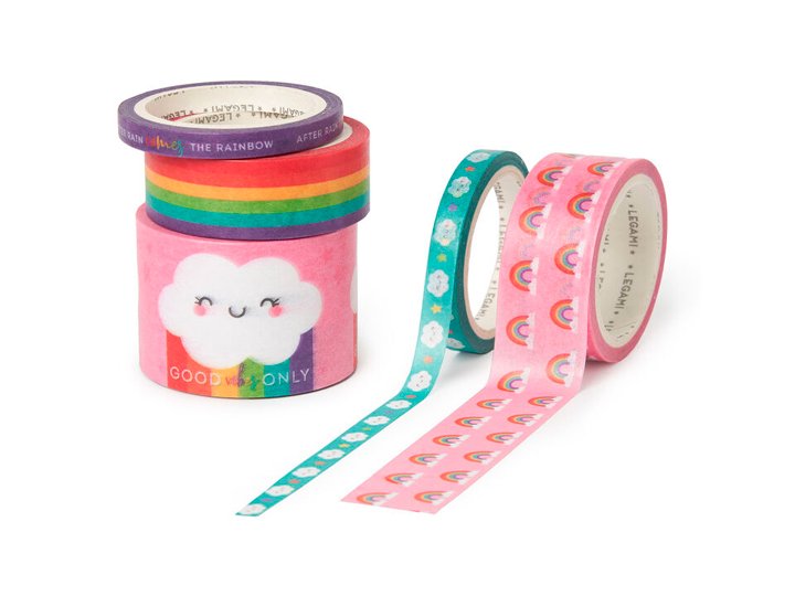 CINTA ADHESIVA ARCOIRIS LEGAMI 5 Rollos surtidos Legami