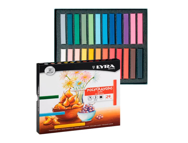 PASTEL LYRA POLYCRAYINS SOFT CAJA 24 COLORES