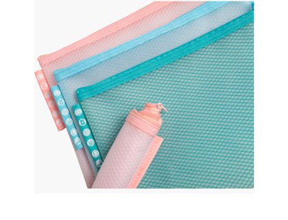 BOLSA MULTIUSO ZIPPER CREMALLERA PEQUEO DINA6 SURTIDO COLORES PASTELES