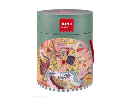 PUZLE CAJA CIRCULAR MONUMENTOS 48 Piezas Apli