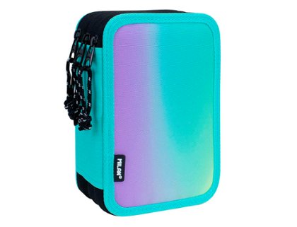 PLUMIER CREMALLERA TRIPLE CONTENIDO MILAN SUNSET VERDE