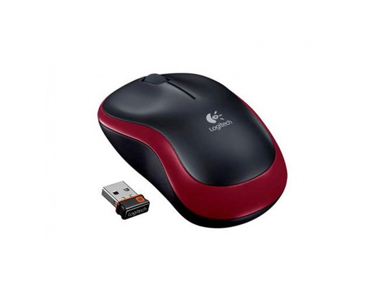 RATON LOGITECH INALAMBRICO M185 ROJO