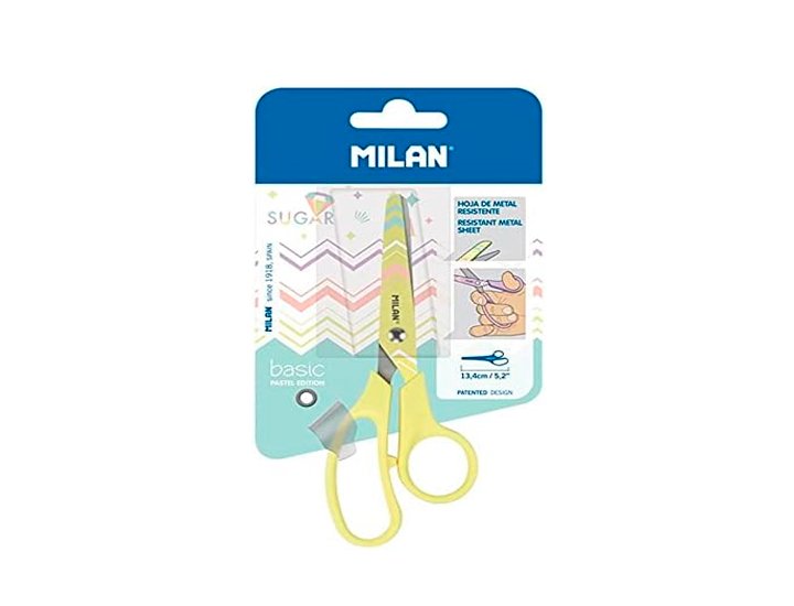 TIJERAS ESCOLAR MILAN 13 CMS DIAMOND VAINILLA