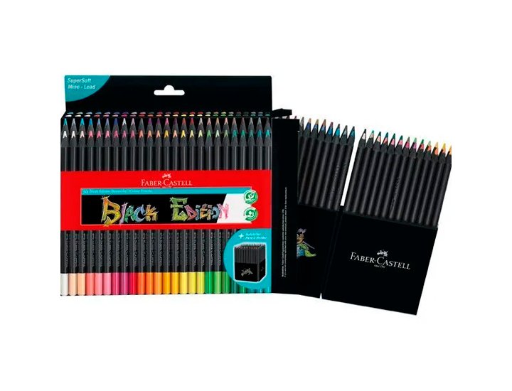 LAPIZ FABER CASTELL BLACK EDITION CAJA CARTON  50 COLORES