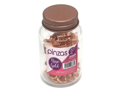 PINZA PALA ABATIBLE 19 MM BOTE 20 Unidades ROSA GOLDEN