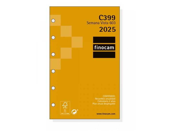 RECAMBIO AGENDA FINOCAM 603 AO 1 SEMANA/VISTA