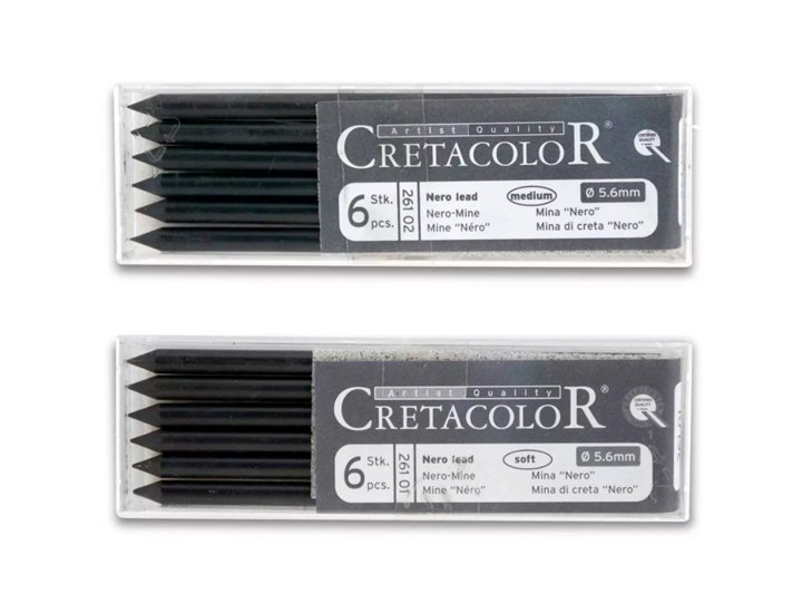 MINA CRETA COLOR 5,6 MM 2B NEGRO