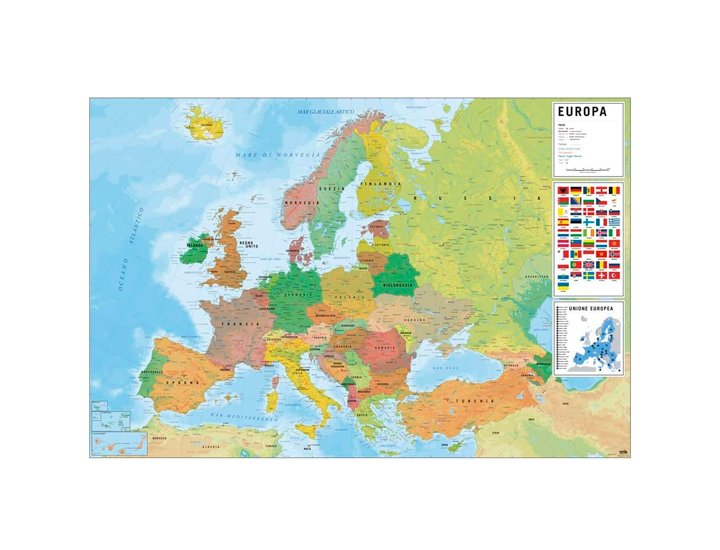 POSTER MAPA EUROPA FISICO POLITICO