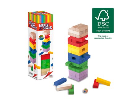 JUEGO EDUCATIVO BLOCK A BLOCK MADERA COLORES CAYRO