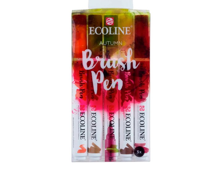 ESTUCHE BRUSH PEN ACUARELA PACK 05 COLORES OTOO
