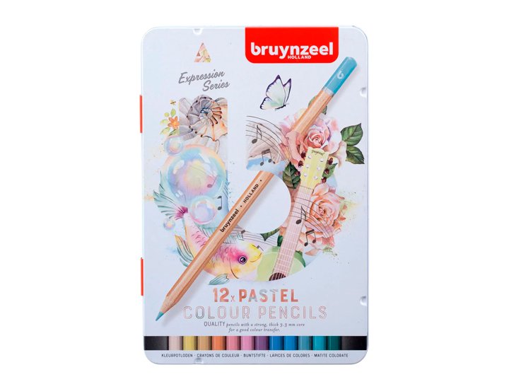 LAPIZ BRUYNZEEL CAJA METAL 12 COLORES PASTEL