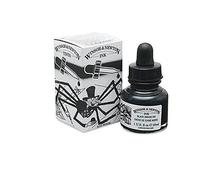 TINTA CHINA LEFRANC BOTE 30ML NEGRA CON CUENTA GOTAS