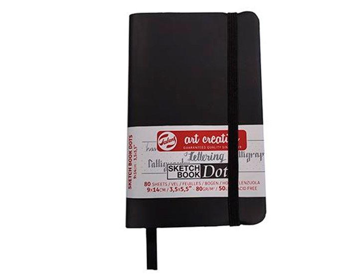BLOC NOTAS SCKETCH TALENS ART CREATION 09X14 Cm 50 Hojas 80 Gramos PUNTOS DOTS NEGRO