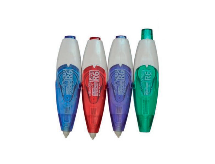 CORRECTOR CINTA RETRACTIL SUPER R6 6MX4,2MM CON RECAMBIO COLORES