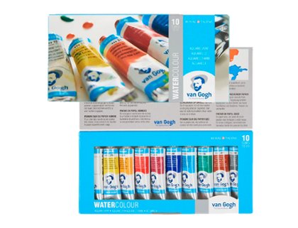 ACUARELA CAJA VAN GOGH CARTON 10 TUBOS 10 ML