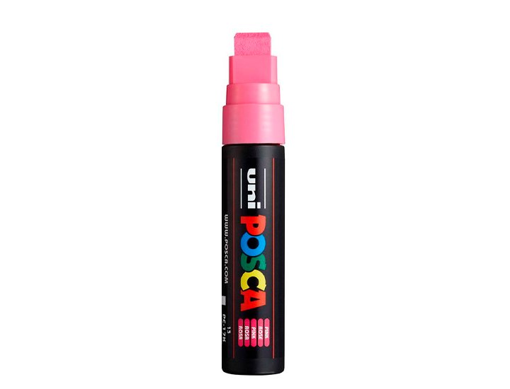 ROTULADOR UNI BALL POSCA GRUESO BISELADA 15MM ROSA