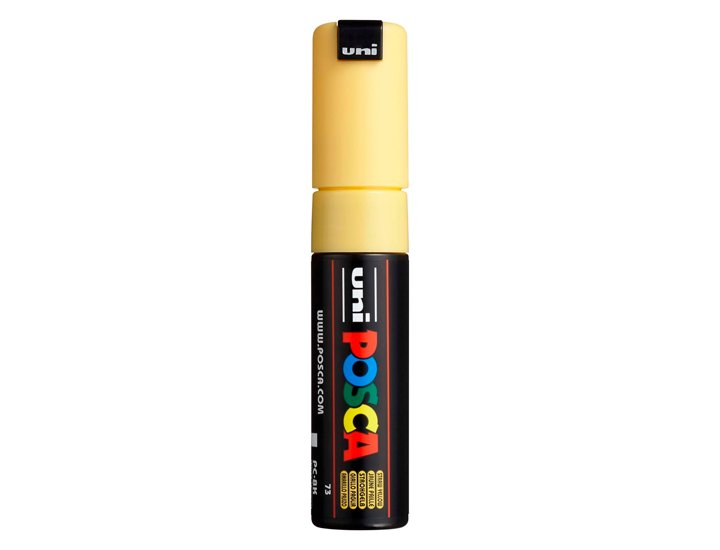 ROTULADOR UNI BALL POSCA GRUESO BISELADA 8MM AMARILLO PAJIZO